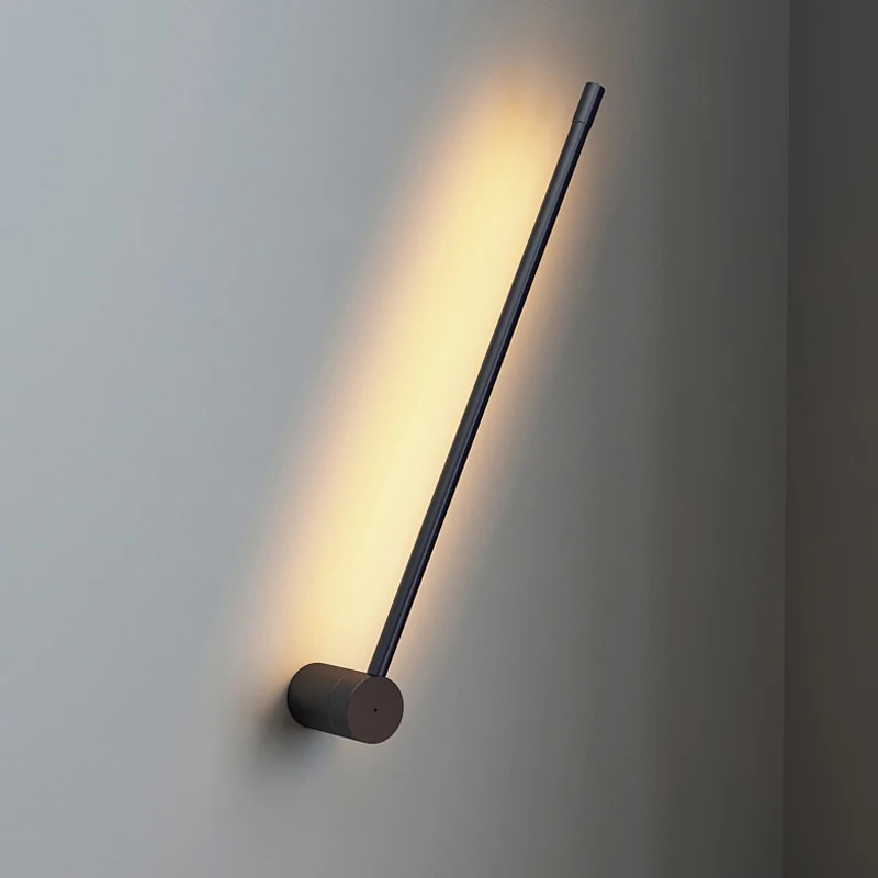 Минималистичные скандинавские линии Настенные светильники Современные гостиная фоновые обои настенные светильники креативный кофе Спальня Коридор светодиодный настенный светильник