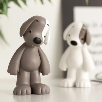 

NORDIC MODERN CARTOON DOG FIGURINES HOME DECORATION ACCESSORIES CERAMIC CUTE MATTE LIGHT COLOR ORNAMENT FASHION GIFT