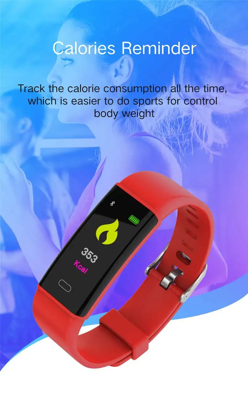 Умный Браслет кровяное давление монитор сердечного ритма IP67 водонепроницаемый спортивный фитнес-трекер Смарт-часы для iOS наручные часы Android