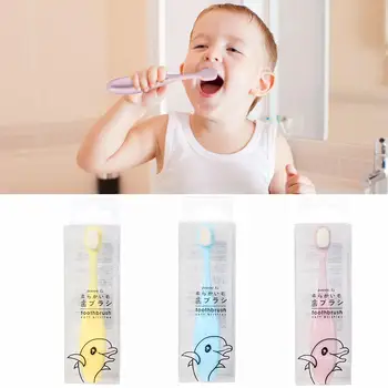 

3pcs/kit Kids Toothbrush Cute Cartoon Silicone Soft Tooth Brush Anti Slip Portable Teeth Brushes For Children Baby