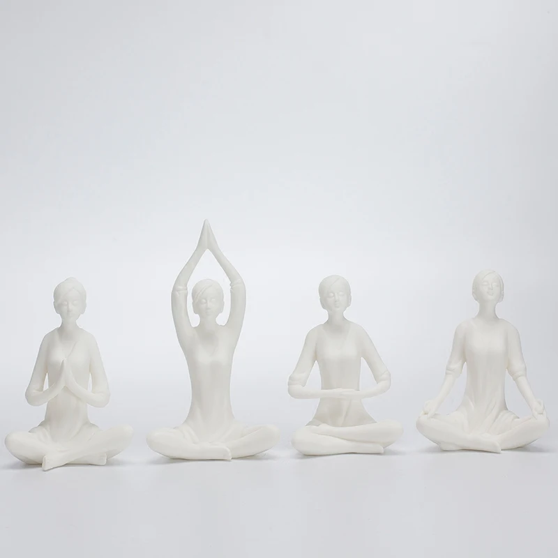 Керамическая статуэтка для йоги девушек и женщин домашний декор украшение