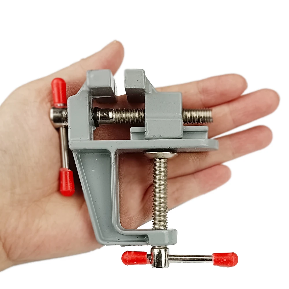 PHYHOO Aluminum Mini Table Clamp Small Bench Vice Jeweler Hobby Clamps DIY Mold Craft Repair Tool Portable Work Bench Screw Vise