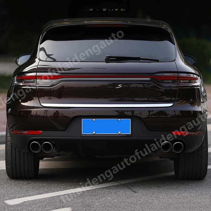 Для Porsche Macan- нержавеющая сталь автомобиля задний багажник молдинг хвост ворота крышка отделка автомобиля аксессуары для укладки