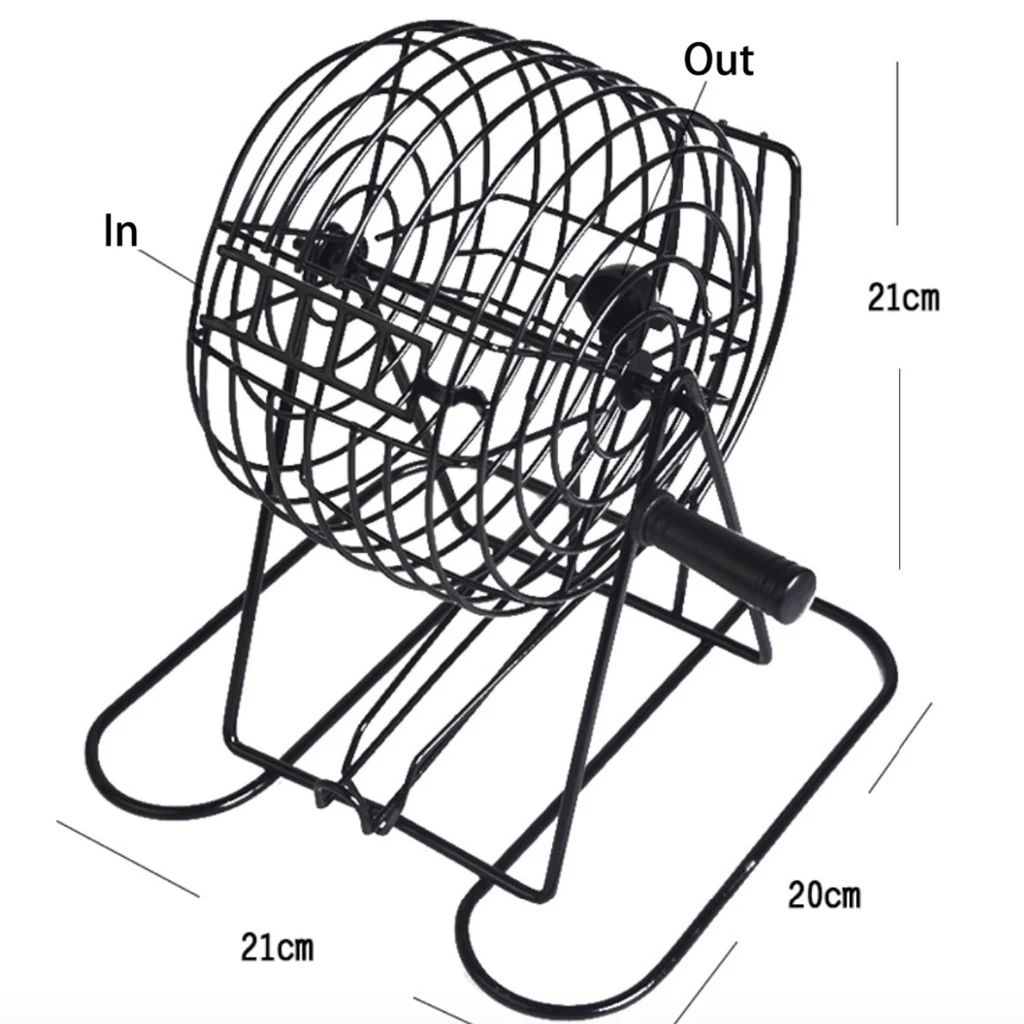 Bingo Machine Cage Game Set with Balls (Classic) Metal Cage with Token Markers and Bingo Cards Bingo Machine Cage Game Set with Balls (Classic) Metal Cage with Token Markers and Bingo Cards