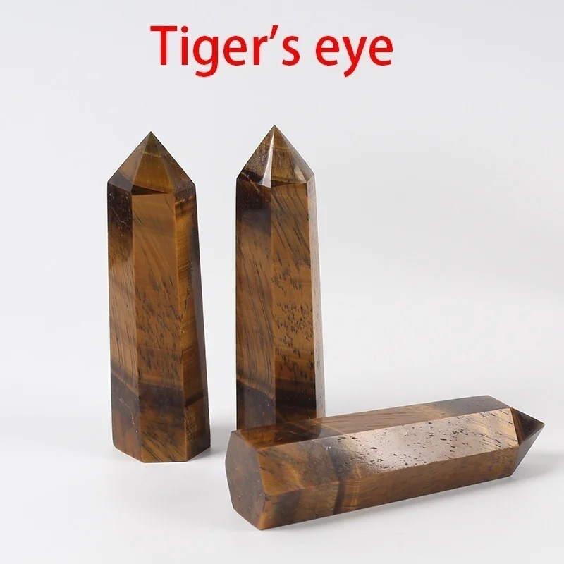 Tiger eye 1 шт. натуральный кристалл точка энергии Колонка обелиска ручной полировки очень красивый - Цвет: Tiger eye
