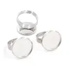 10/12/14/16/18/20/25mm 10pcs/Lot No Fade Stainless Steel Adjustable Ring Settings Blank/Base,Fit 10-25mm Glass Cabochons ► Photo 3/5