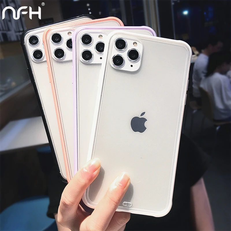Luxury Matte Acrylic Cover Case For iPhone 11 Pro Max on 6 6S 7 8 Plus X XS XR XS Max Candy Silicone Bumper Shell For iPhone 11 Luxury Matte Acrylic Cover Case For iPhone 11 Pro Max on 6 6S 7 8 Plus X XS XR XS Max Candy Silicone Bumper Shell For iPhone 11