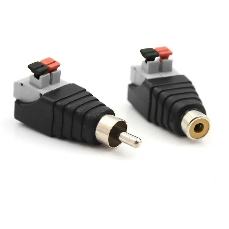 2 шт./компл. аудиоадаптер Штекерный разъем RCA портативный пластиковый