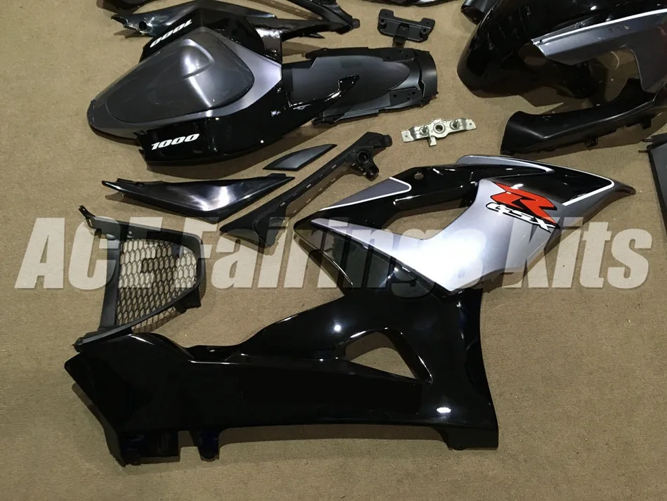Мотоциклы полные Обтекатели подходят для Suzuki GSXR1000 K5 2005 2006 GSXR-1000 05 06 ABS пластик под заказ черный серебристый