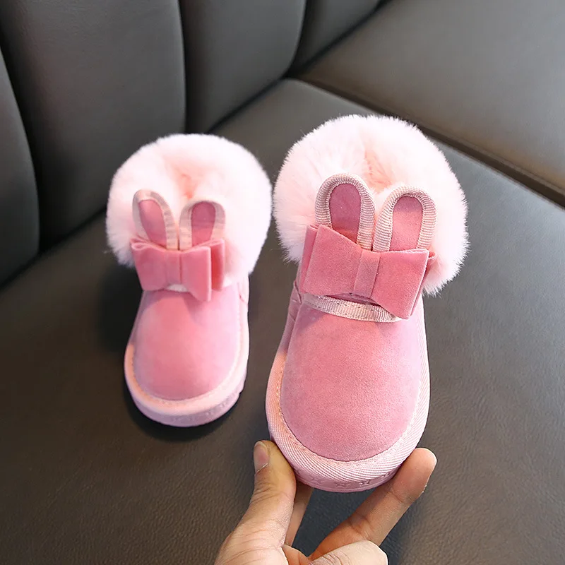 

Baby Cotton Shoes 2019 Winter New Style Baby GIRL'S 1-5-Year-Old Warm Brushed And Thick Small CHILDREN'S Girls Winter Shoes Snow