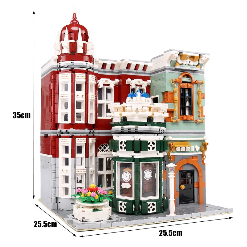 MOC Street View Creator серия антикварная коллекция магазин зеленая модель Grocer