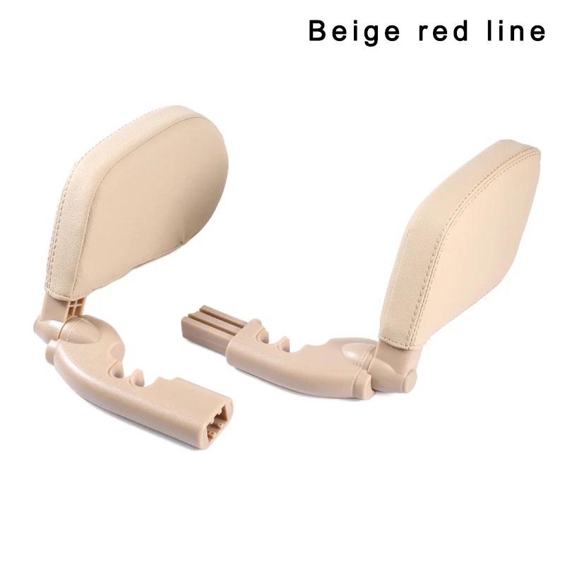 beige Подголовник для сиденья автомобиля подушка для шеи Противоударная Регулируемая мягкая для взрослых детей V6 - Цвет: beige