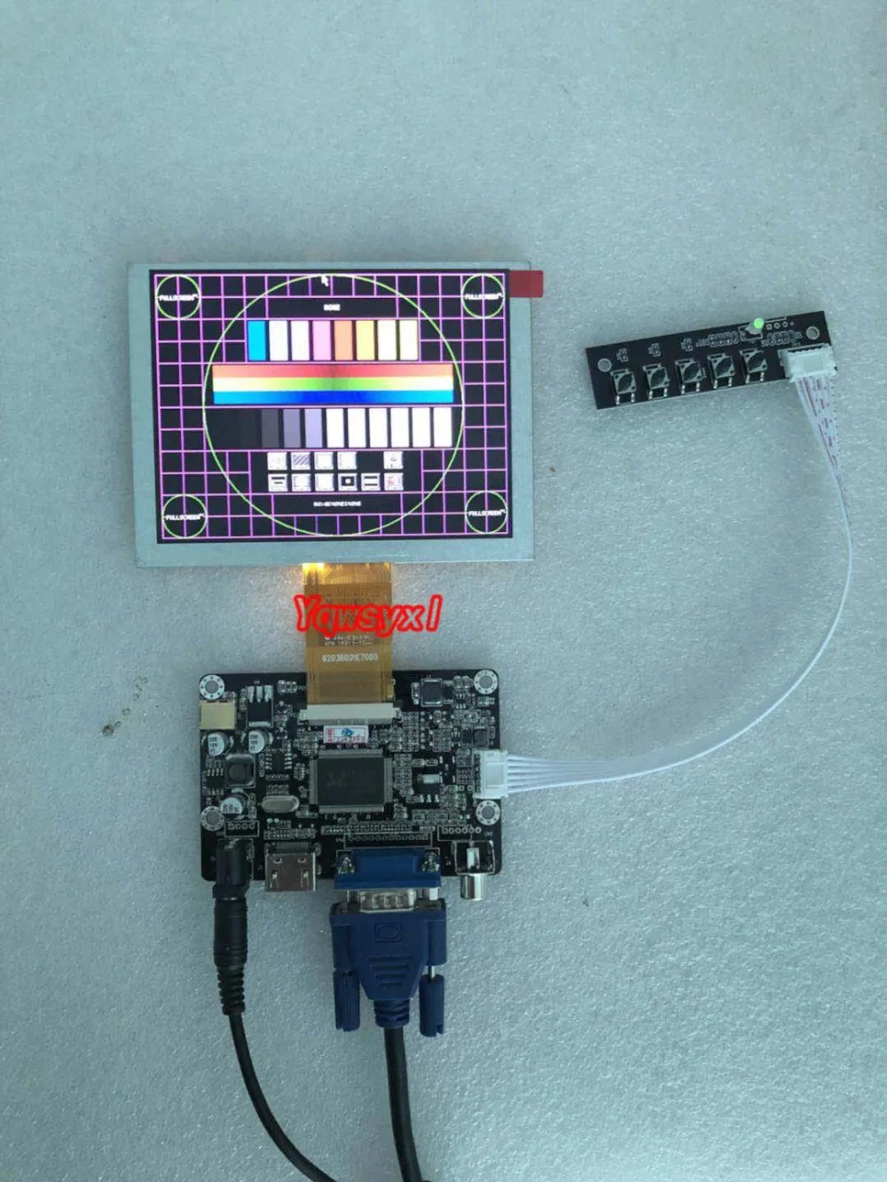 Painel de Exibição Lcd Tela 640×480 Placa de Controle Hdmi Vga av Lcd 5