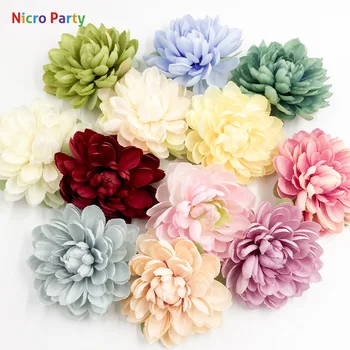 Nicro DIY Artificial Silk Daisy Heads Decorative Bride Fake Flower Head For Home Wedding Party Fake Flowers Decoration Art34