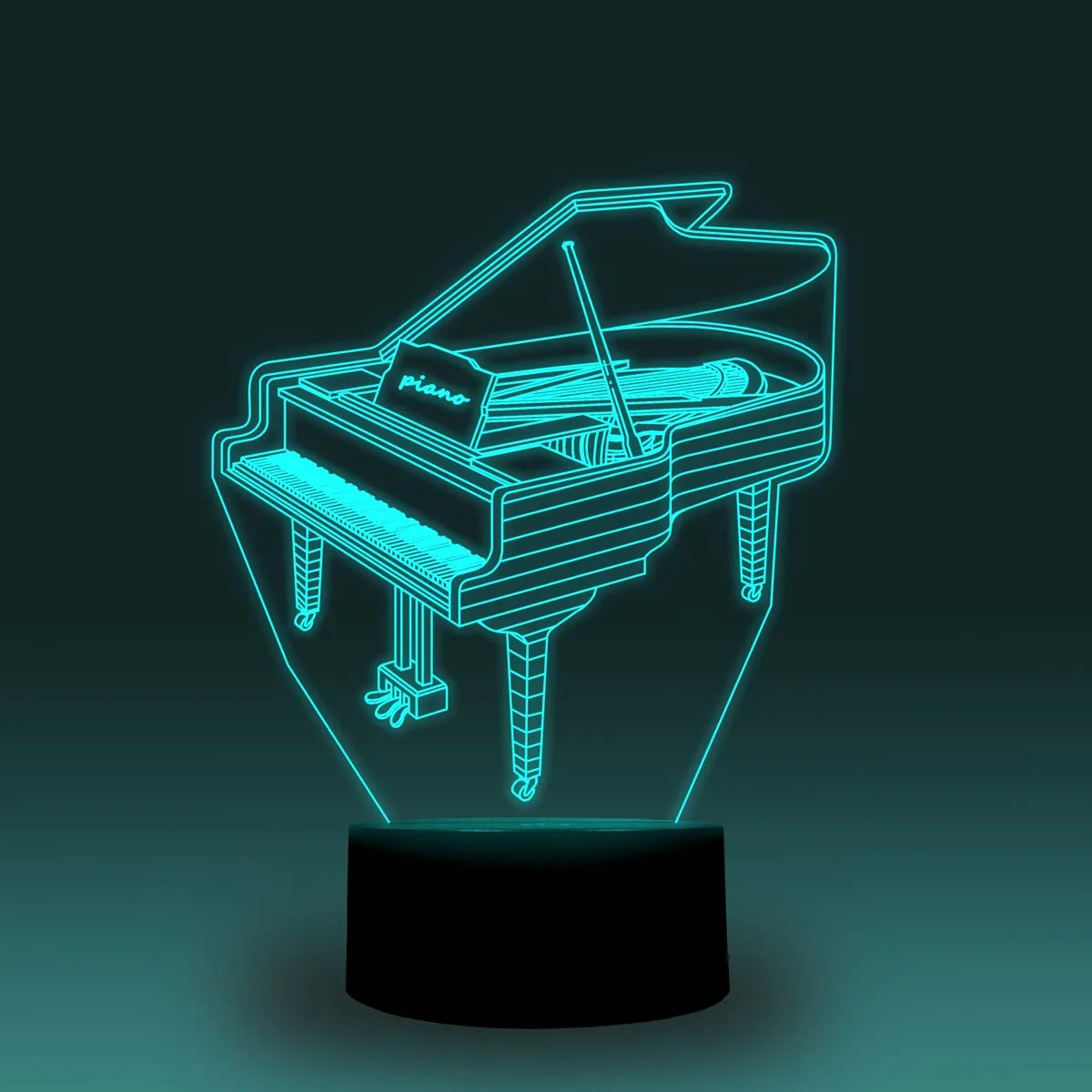 NiteApps 3D фортепиано ночник настольная лампа Иллюзия украшение лампа подарок на день рождения приложение/сенсорное управление
