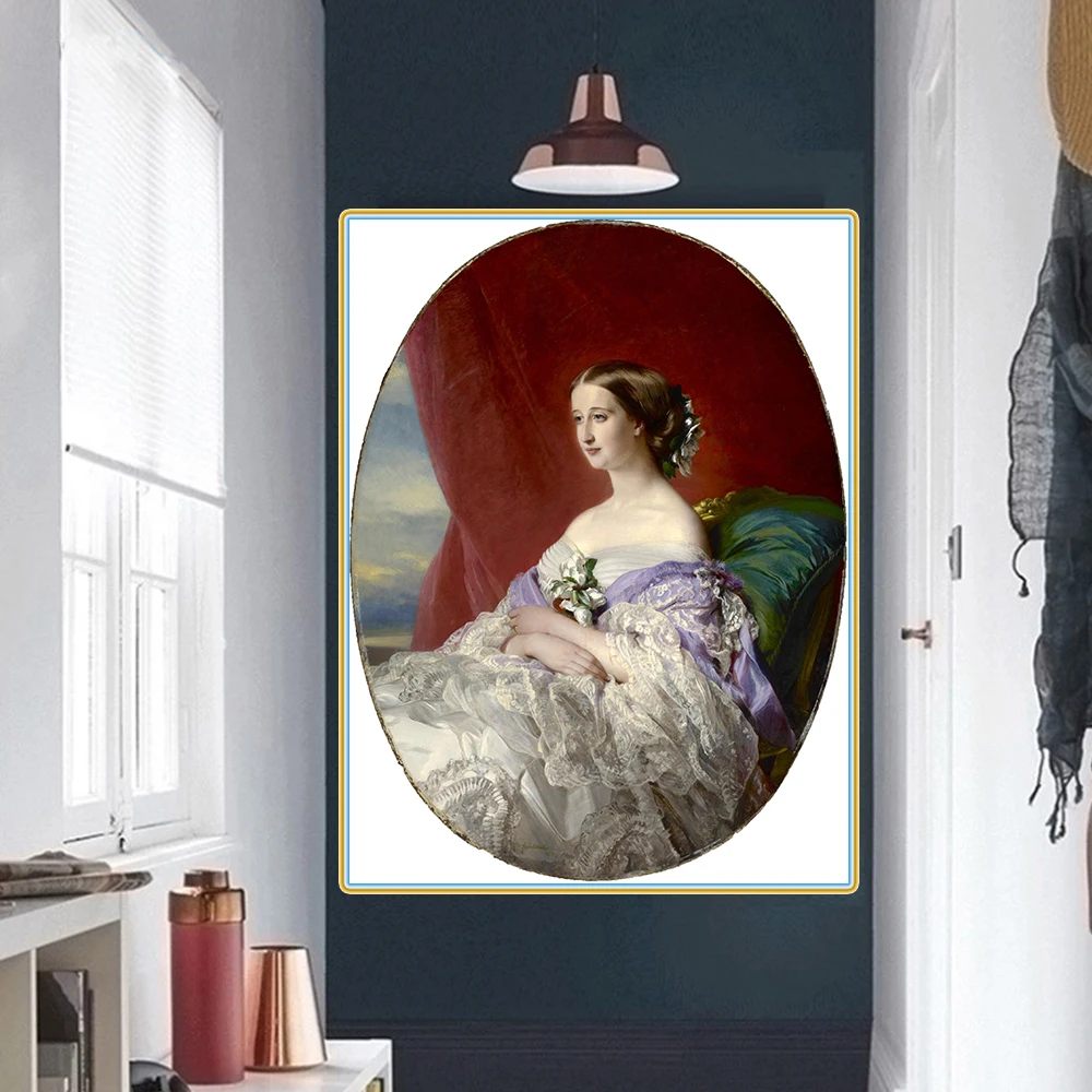 Цитон Winterhalter Canvas императрица Eugénie Холст Картина маслом художественное