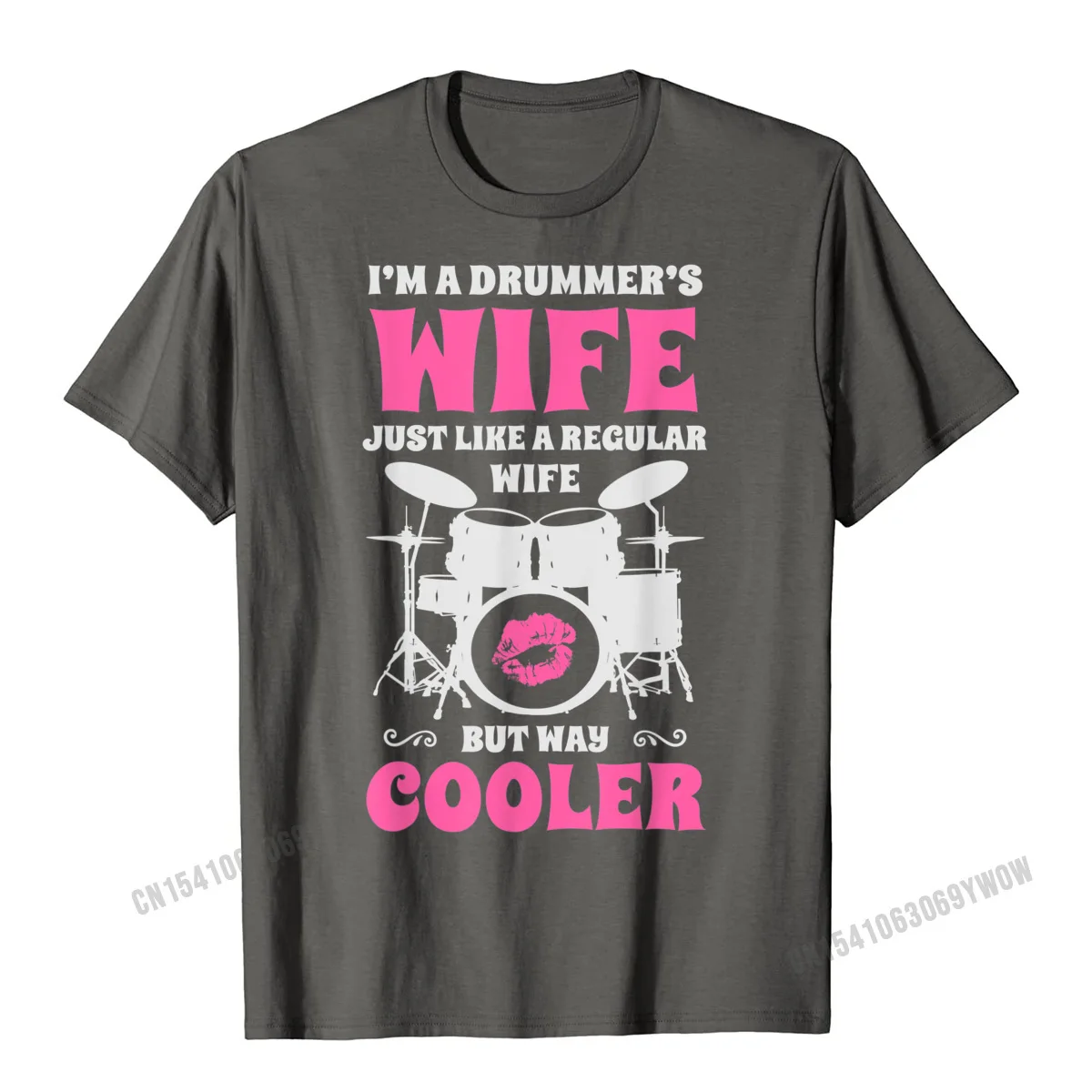  Men T-shirts Unique Birthday Tops & Tees Cotton Round Collar Short Sleeve Printed On T-shirts ostern Day Free Shipping Im A Drummers Wife Funny Women Drummer Drumset Drum Set T-Shirt__99 carbon