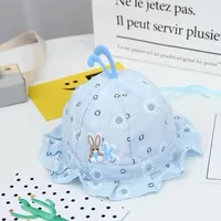 Children's Cap Panama Hat Children Bucket Cap Sun Beach Hat Cartoon Rabbit Cute Baby Hats For Children Baby Supplies Outdoor 2