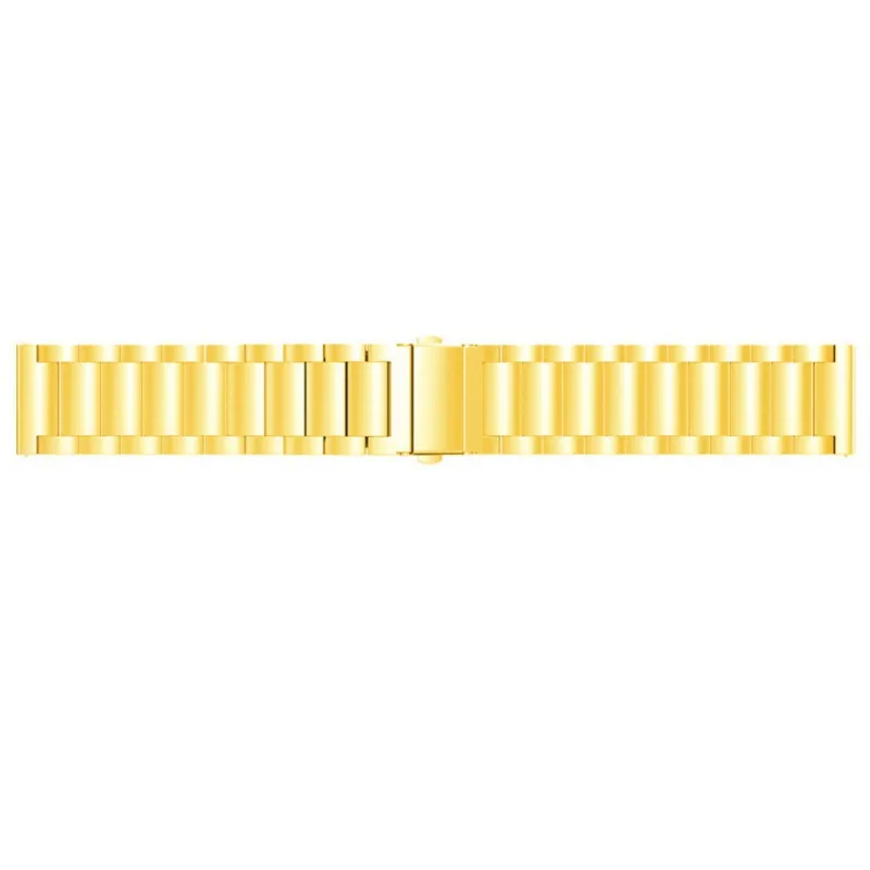 Золотой Модный металлический ремешок для часов с нерезьбовым браслетом из нержавеющей стали сменный ремешок аксессуары 22 - Цвет: Золотой