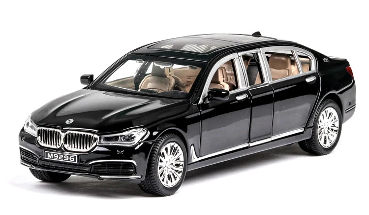 Black no box 1:24 модель автомобиля Bm 760 Расширенный сплав модель автомобиля игрушка звук и свет дверь моделирование регулирование силы автомобиль сувениры с узорами Подарочная игрушка - Цвет: Black no box