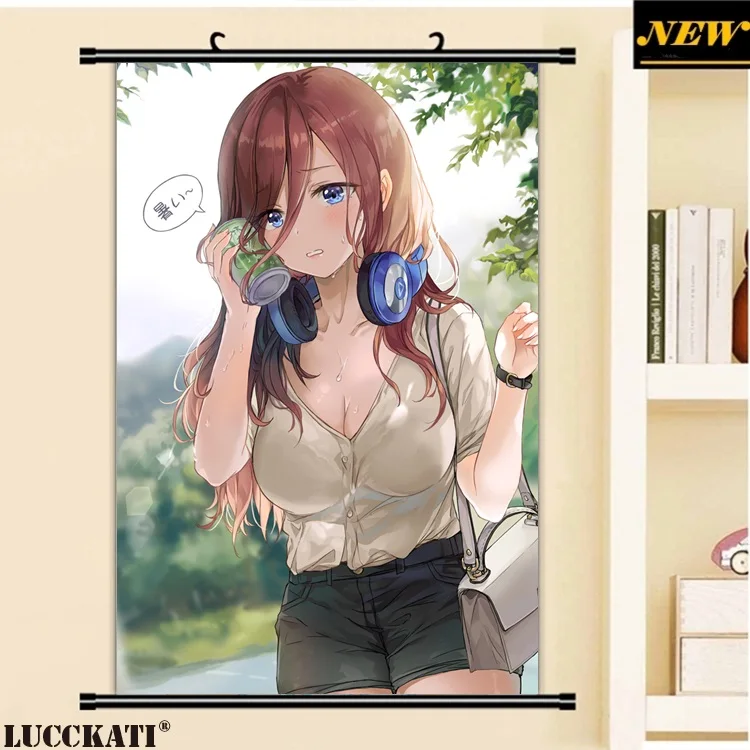 5-toubun Gotoubun Go-Toubun no Hanayome Nakano miku Сексуальная лоли грудь мультфильм аниме стены