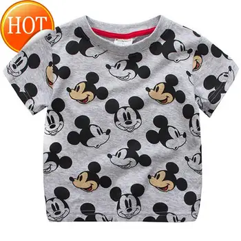 

2-6 Years Children Boys Girls Tops Cartoon Print Summer Leisure Top Outfits Male Female Children Kids Cotton Kid Outerwear