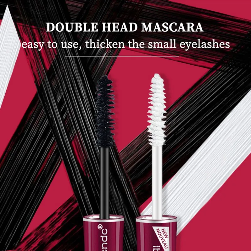 Silicone Brush Head Mascara Eyelash Makeup Black Lengthening Curling Thick Eye Lashes Extension Waterproof Mascara