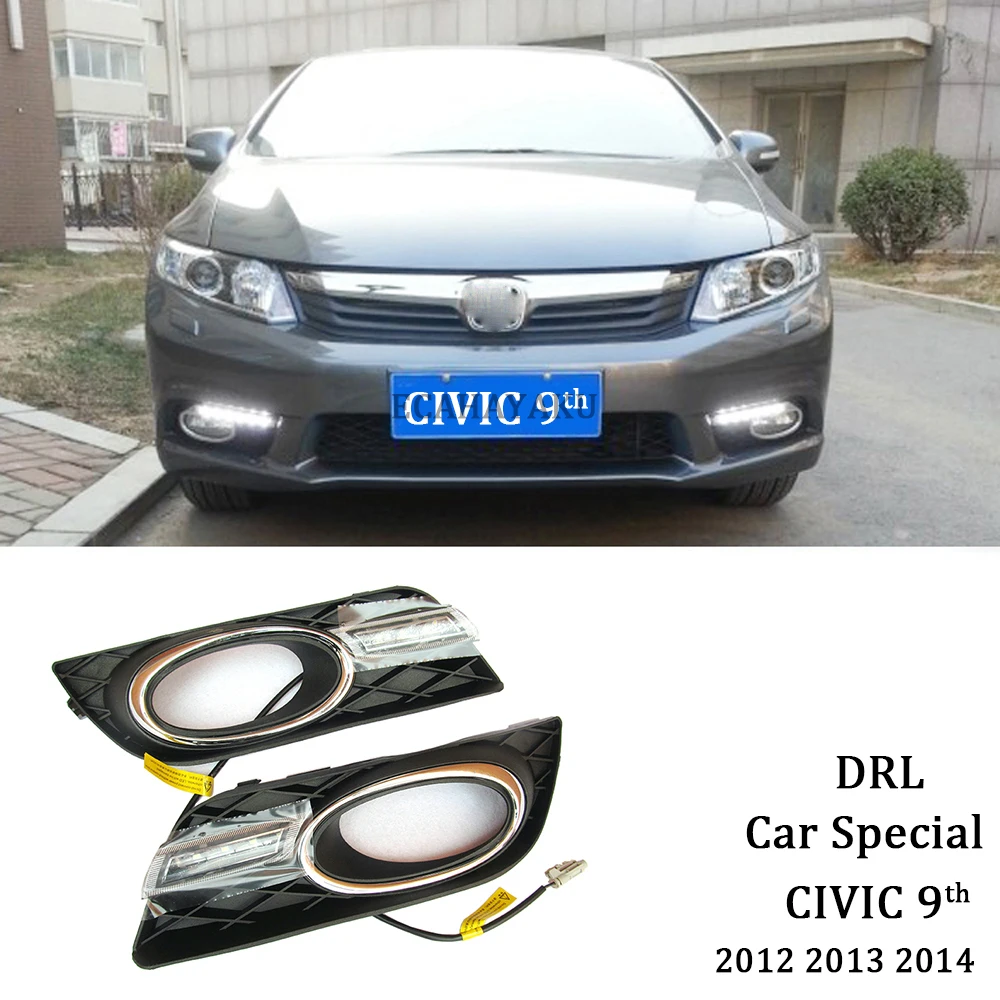 ECAHAYAKU светодиодный DRL дневные ходовые огни с реле белого света дневной свет для