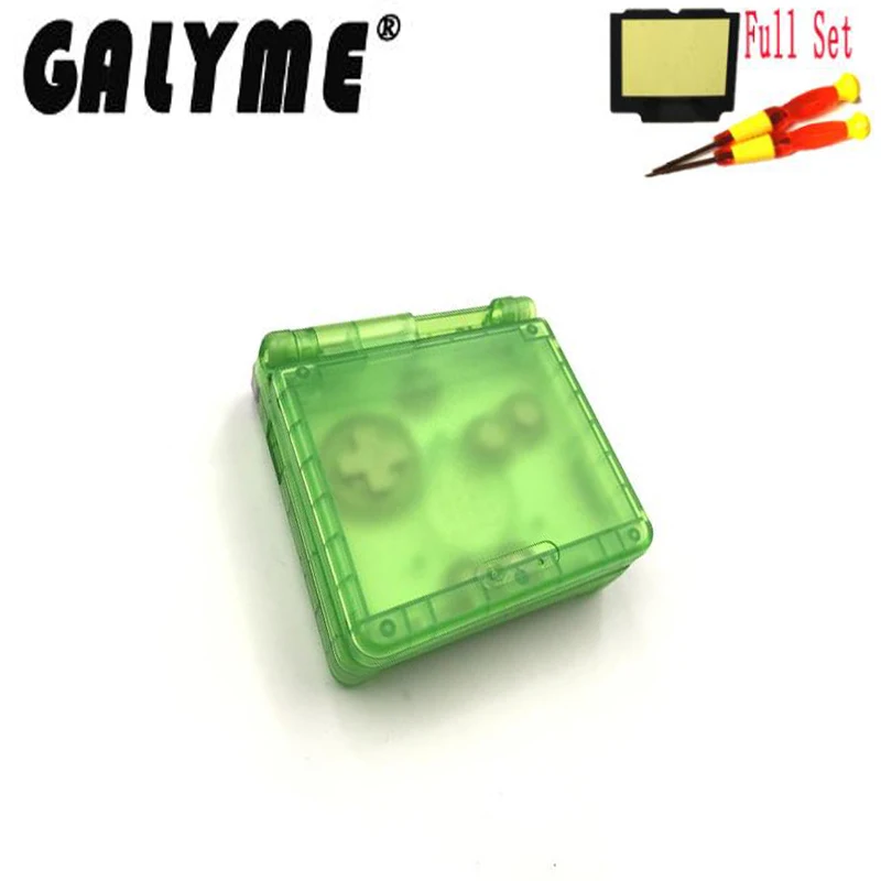 Прозрачный зеленый Сменный Чехол для игрового корпуса GBA SP Gameboy Advance с