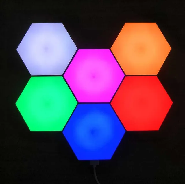 Remote Controlled Led Hexagon Lights Wall Touch Sensitve Quantum Night