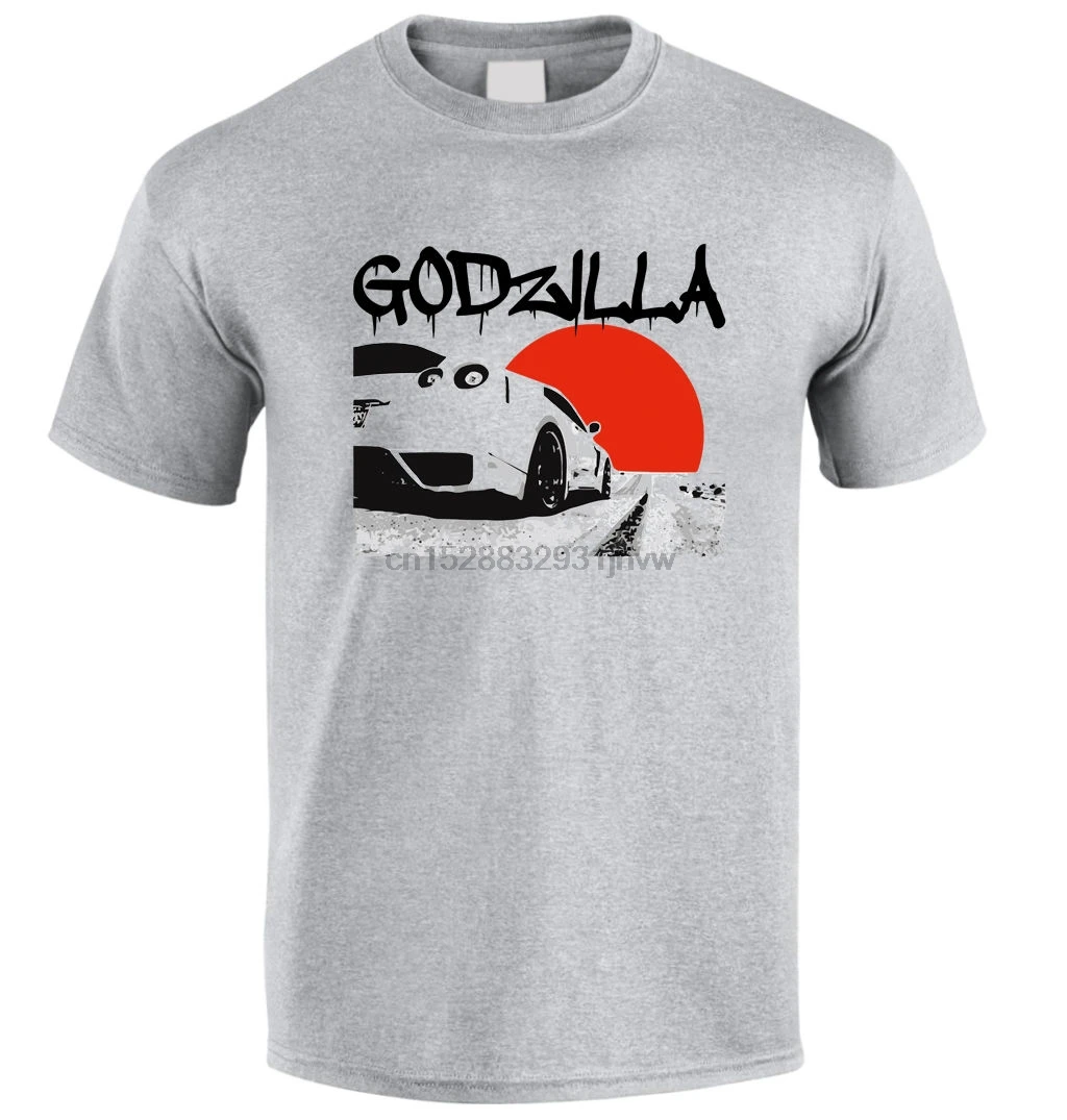 GT-R R34 Godzilla Sky-line Drifting Racing JDM Car Unisex Mens Tee Crew T-Shirt 