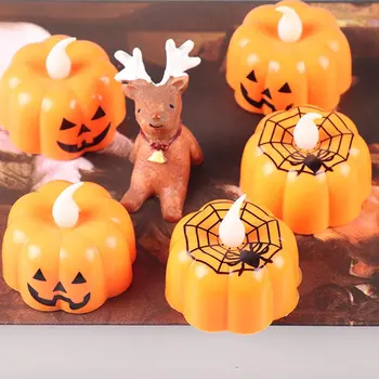 

Pumpkin Candle Light Creative LED Candle Battery Powered Halloween Christmas Wedding Birthday Decorations for Party Home
