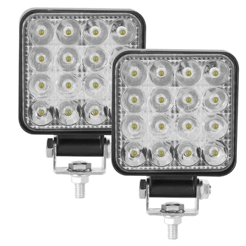 

1PC Universal 90-160W 3inch LED Waterproof Round/Square Work Light Spot Light aluminum alloy housing stainless steel bracket