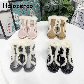 

Winter New Kids Snow Boots Boys Fashion Fur Boots Children Warm Ankle Boots Baby Girls Black Brand Shoes School Casual Boots