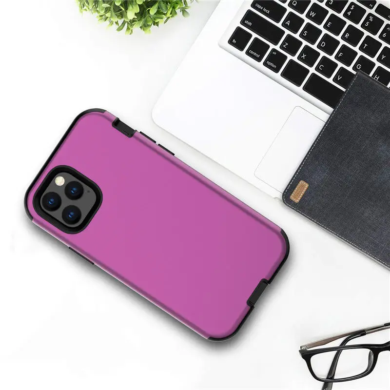 Armor Shockproof 3 in 1 Hybrid Case For iPhone 13 Pro 13 12 11Pro Max Colorful Hard PC+Silicone Heavy Duty Full Protection Cover iphone 12 pro flip case