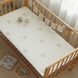 Colchón cambiador 100% algodón, colchón para cuna de bebé, sábanas de lino, ropa de cama para madre e hijo