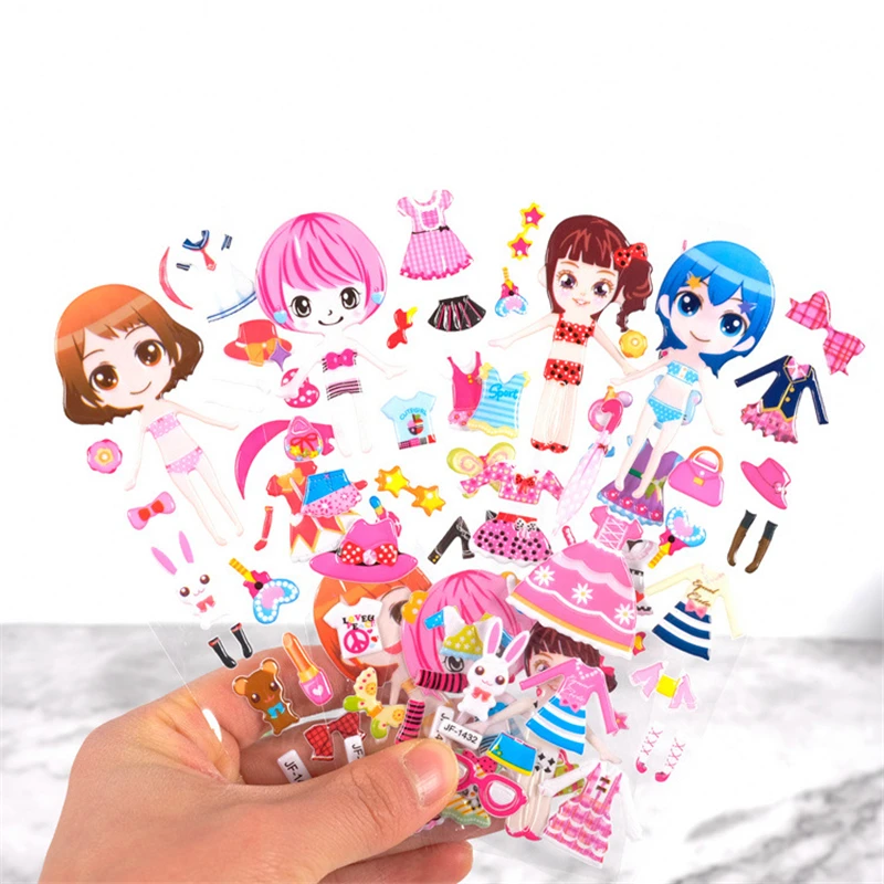 

Huilong Exquisite Cartoon Anime Stickers 3D Three-dimensional Bubble Stickers Children's Reward Stickers Stickers Toys Puzzles
