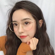 Анти-синий светильник, оправа для очков для женщин, новинка, Модные Винтажные круглые очки по рецепту, женские очки для близорукости