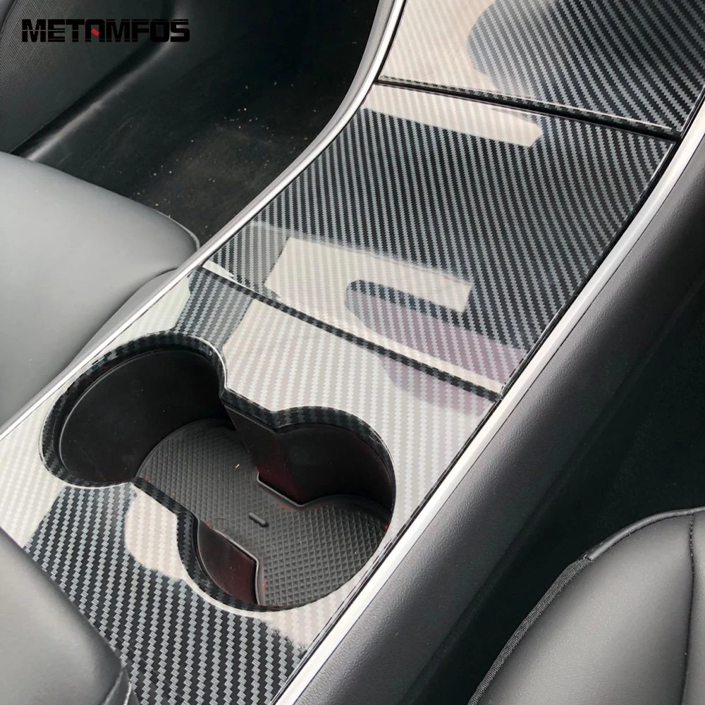 Для Tesla Model 3 2018 2019 держатель для чашки из углеродного волокна с передним