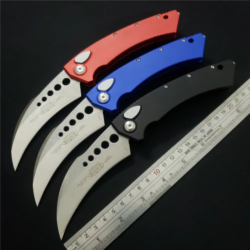 

Gryan Store Miro-HK Folding Knives D2 Blade Alumnium Handle Outdoor Tactical Camping Survival Pocket Knife Utility EDC Tools