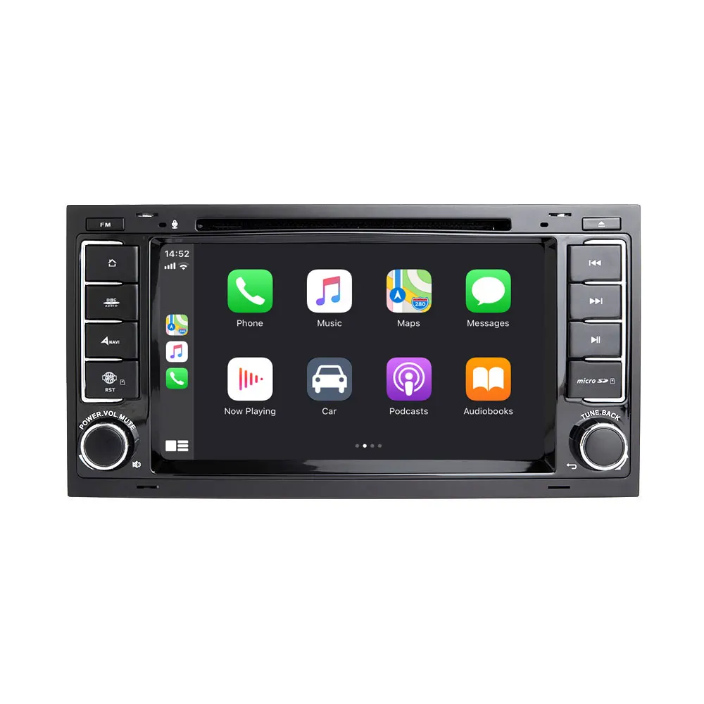 Perfect CarExc 2-DIN Android 9.0 Auto Radio For VW Volkswagen Touareg T5 Transporter Multivan Built-in CarPlay With DVD GPS Navigation Car Muiltmedia Player System 5