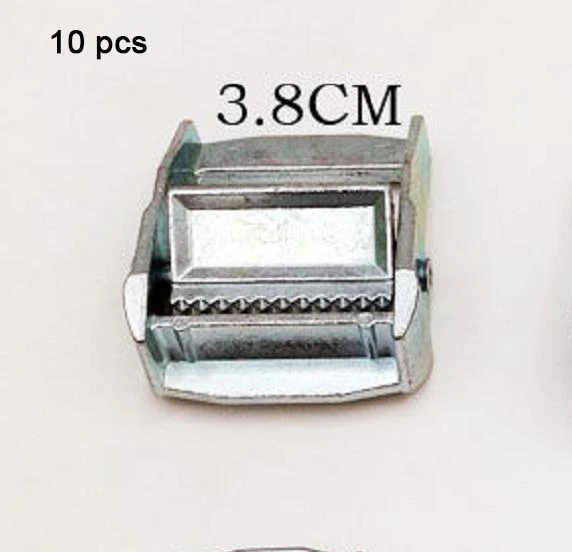 10 шт./компл. 2,5/3,8/5 см DIY лямки двухщелевая Пряжка из цинкового сплава, цинковый сплав автомобиль мотоцикл велосипед груза в комплекте лямки затяжки пряжка - Название цвета: white  3.8cm