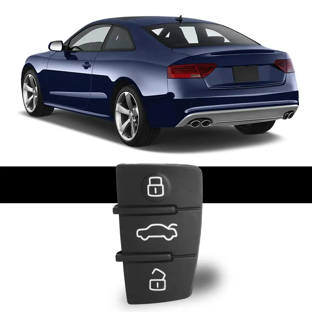 Резиновый автомобильный чехол для ключей с 3 кнопками смарт Audi A3 A4 A6 A8 TT Q7