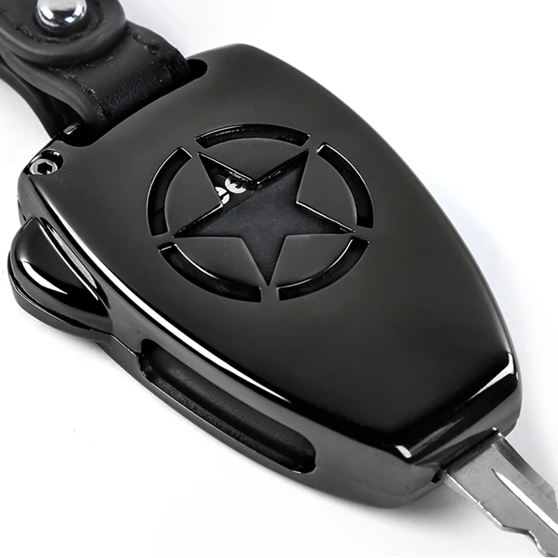Car Key Chain Case Shell Ring Cover Protector Holder for Jeep Wrangler JK 2008- for Jeep Compass 2008- Patriot 2011