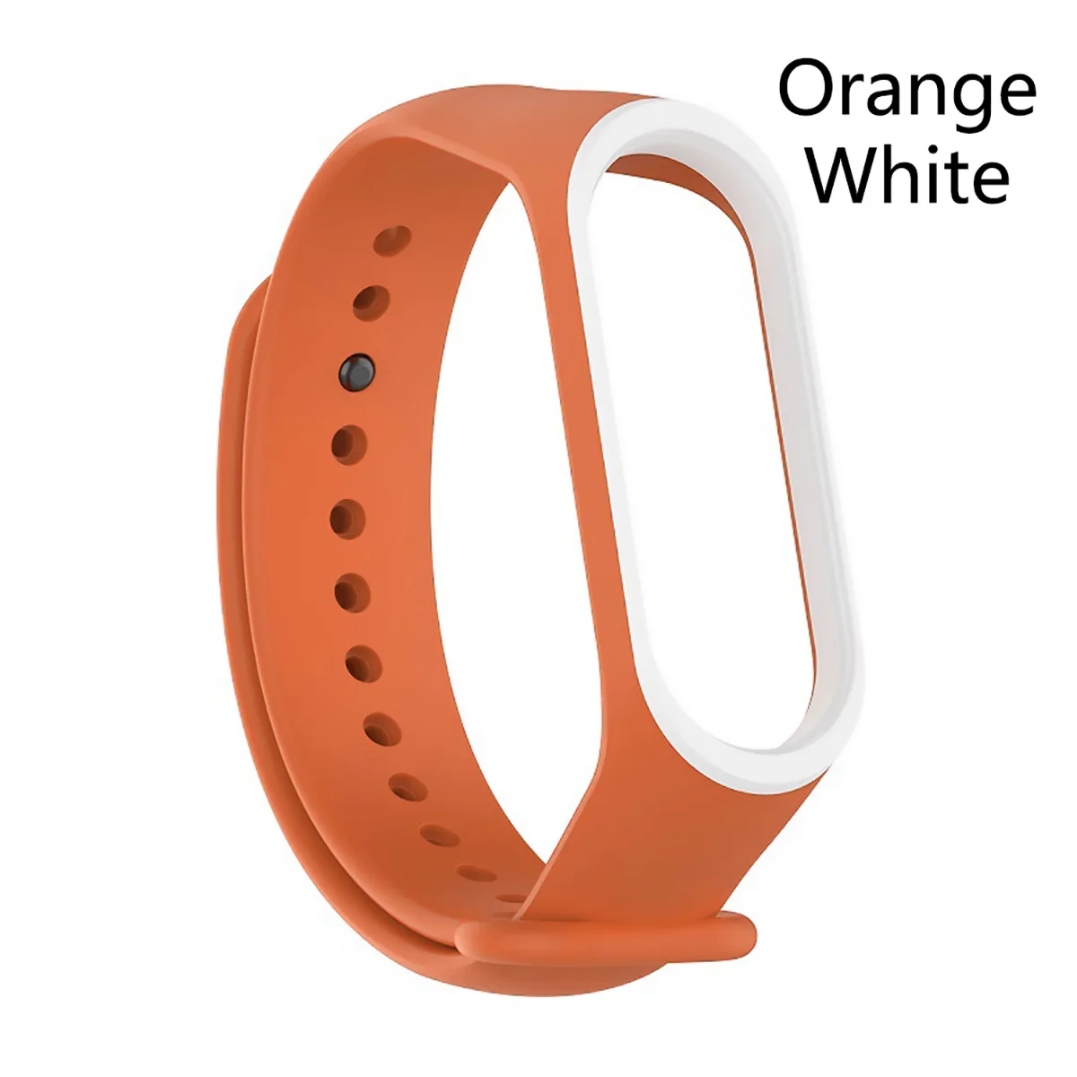 Смарт-браслет ремешок умные аксессуары для Xiao mi силиконовые удобные часы для mi llet mi Band 3 4 M3 M4 браслет ремешок - Цвет: Orange white