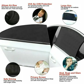 

4Pcs set Window Sunshade Car Front Rear Side Sun Shade Visor UV Protection