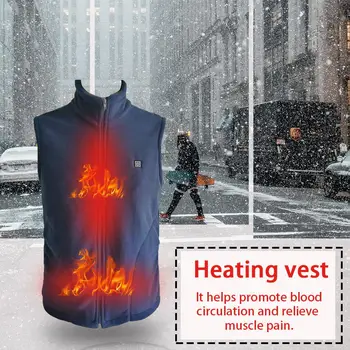 

Outdoor USB Infrared Heating Vest Jacket Winter Carbon Fiber Electric Thermal Clothing Waistcoat Carbon Fiber Heating Clothing