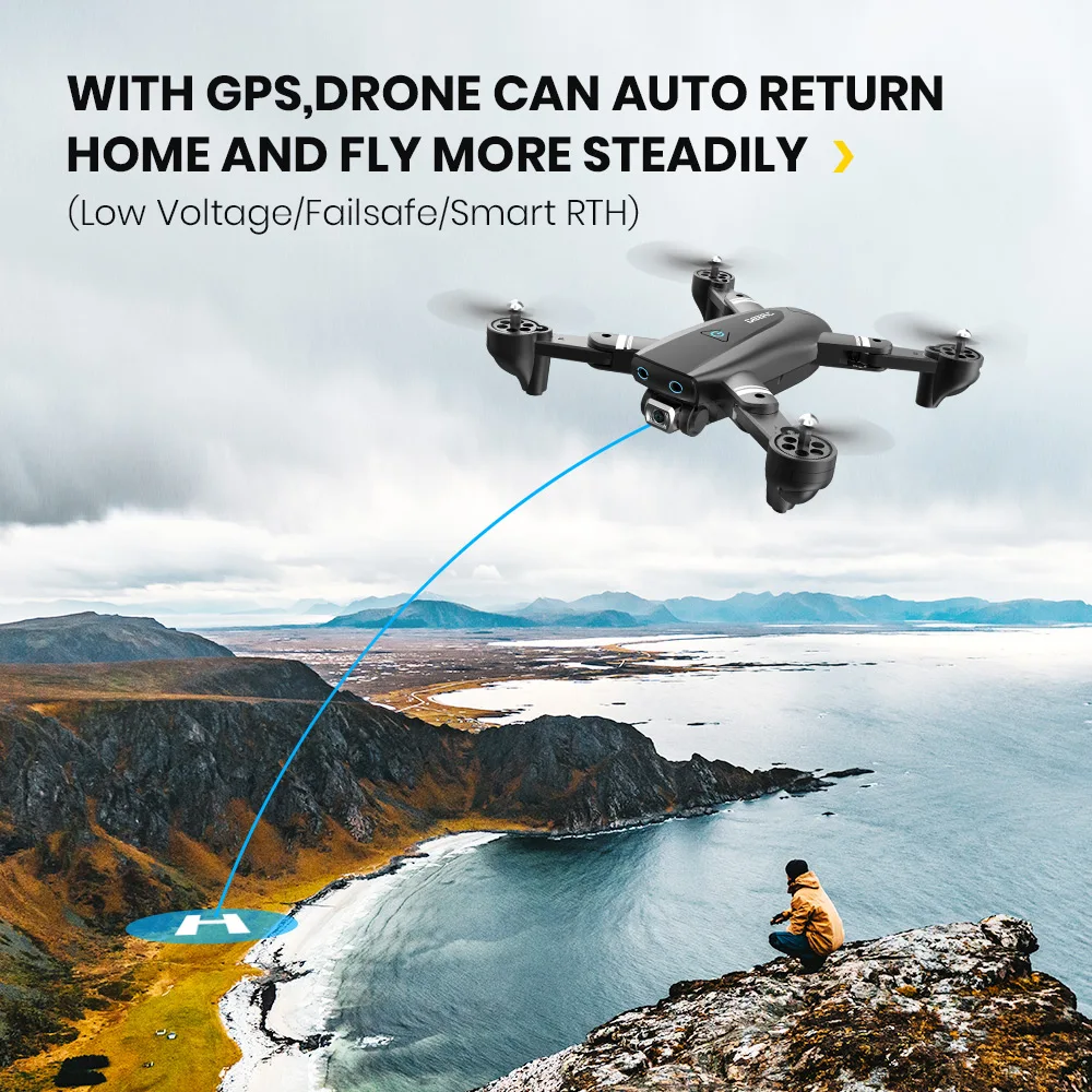 DEERC S167 GPS Drone with 1080P Camera RC Quadcopter Foldable FPV GPS