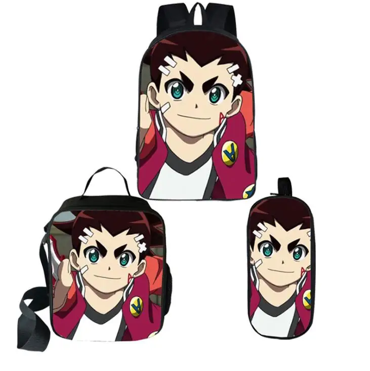 Крутая детская школьная сумка Набор Аниме Beyblade Burst Evolution школьные сумки рюкзак для девочек мальчиков ортопедические школьные сумки - Цвет: picture color
