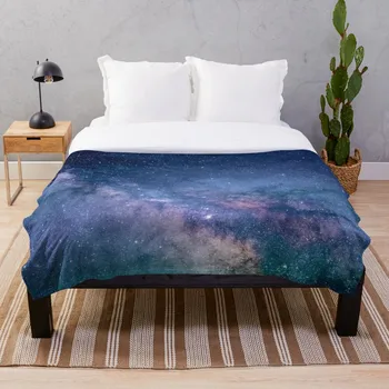 

Milky Way Sky Blanket Wool Flannel Plush Blanket Bedspread For office Sherpa Blanket Couch Quilt Cover Travel